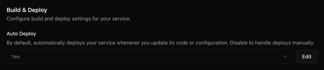 Disabling auto-deploy in settings