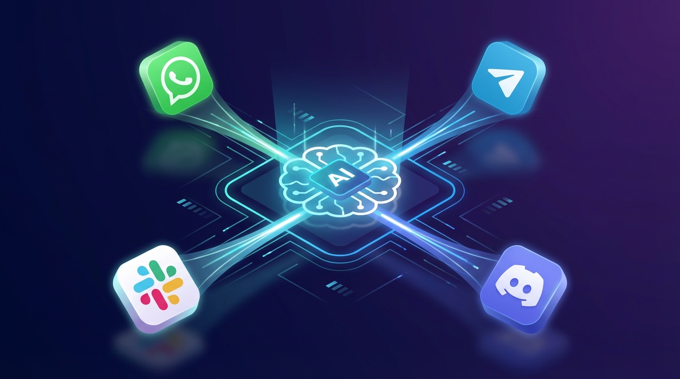 OpenClaw AI Assistant connecting multiple messaging platforms